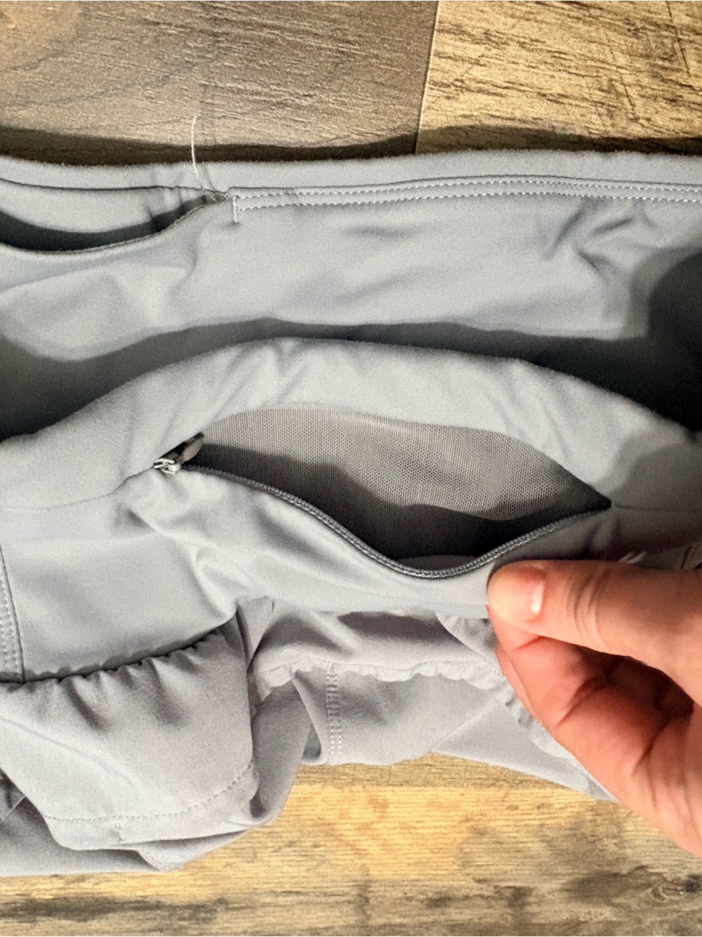 Gray Athletic Shorts Women’s Medium | High Rise Workout Shorts Flowy Activewear - Picture 5 of 8